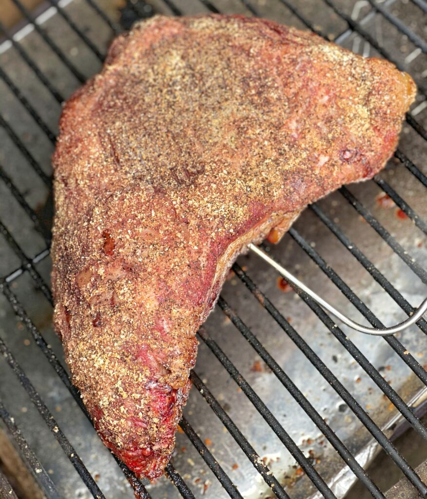 Tri-tip on the Traeger grill. 