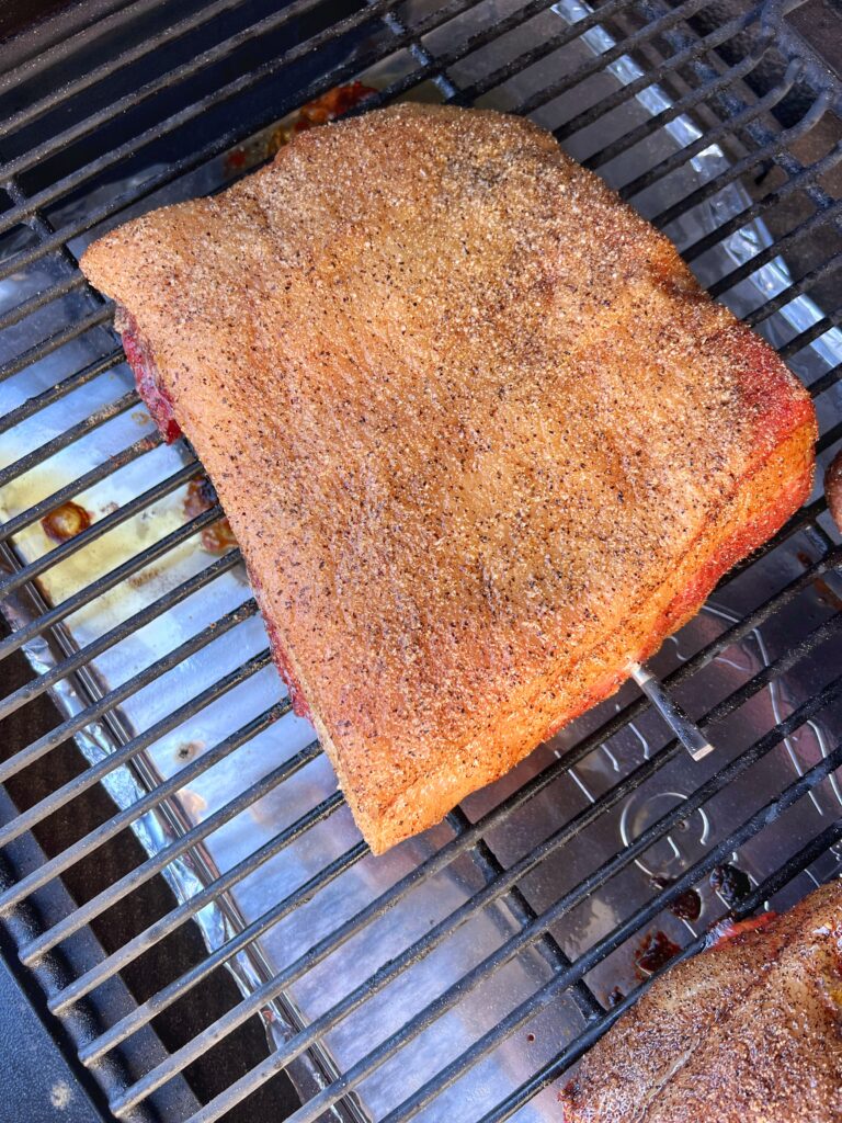 Pork belly on the Traeger with the Meater thermometer