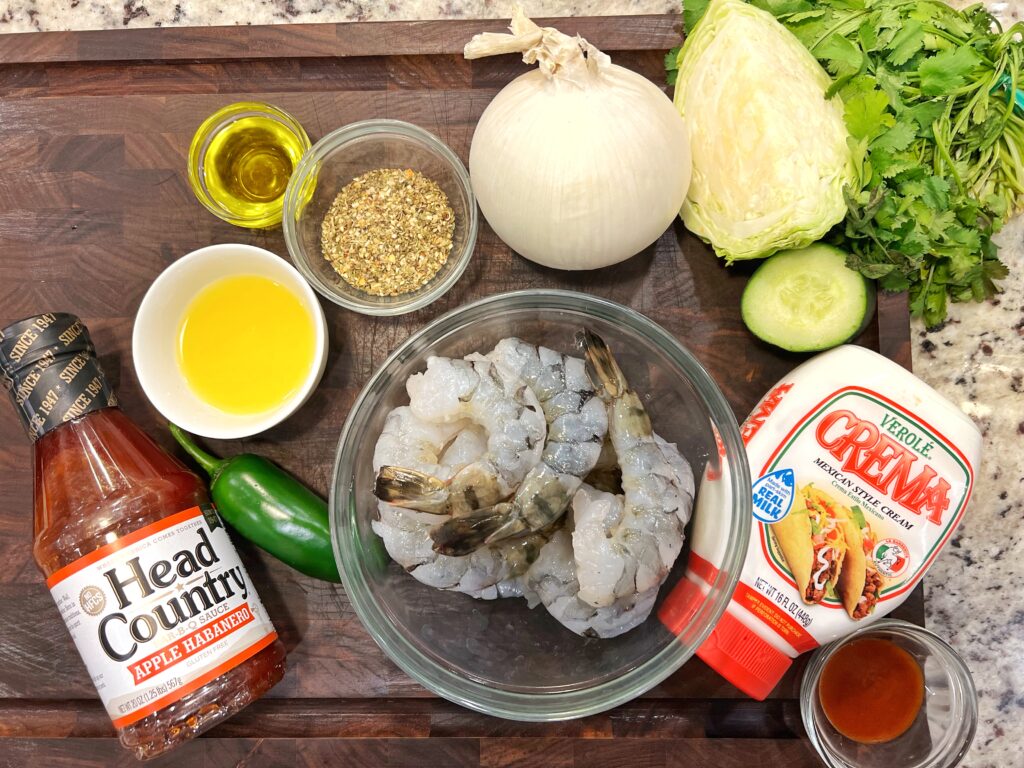 Spicy Texas BBQ Shrimp Ingredients