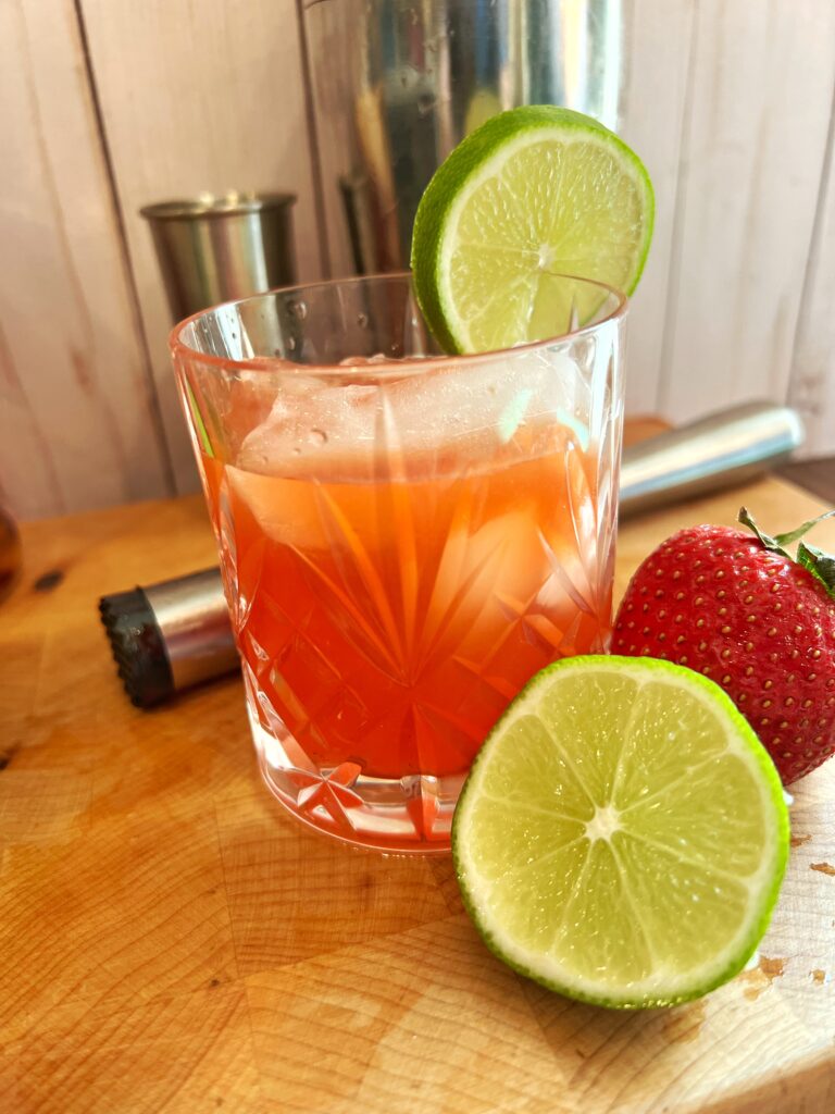 Traeger Smoked Strawberry-Lime Whiskey Sour