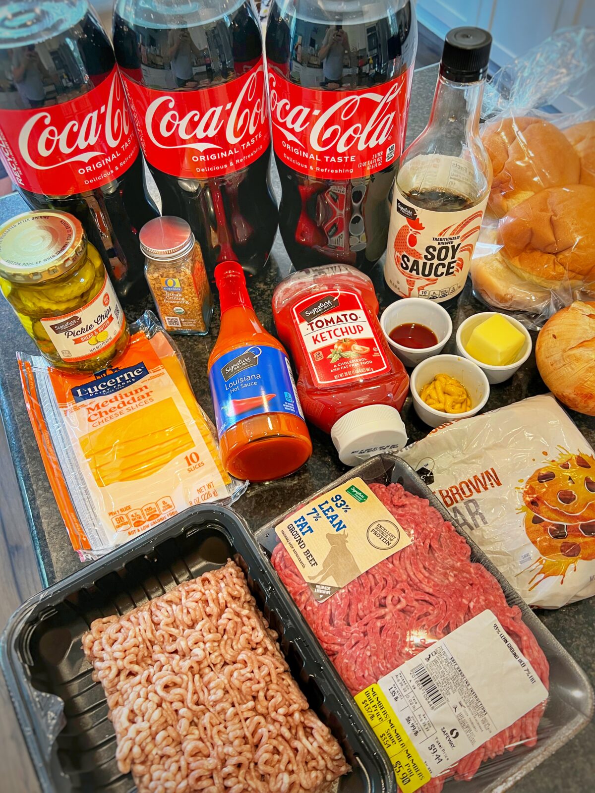 Tailgating Coca-Cola BBQ Burger ingredients